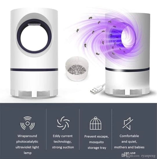 Mosquito Killer Lamp for Home Bug Zappers Fly Killer Machine USB Powered and Chemical-Free, Quiet Operation Mosquito Killer Machine for Office, Indoor, Safe for Kids and Pets